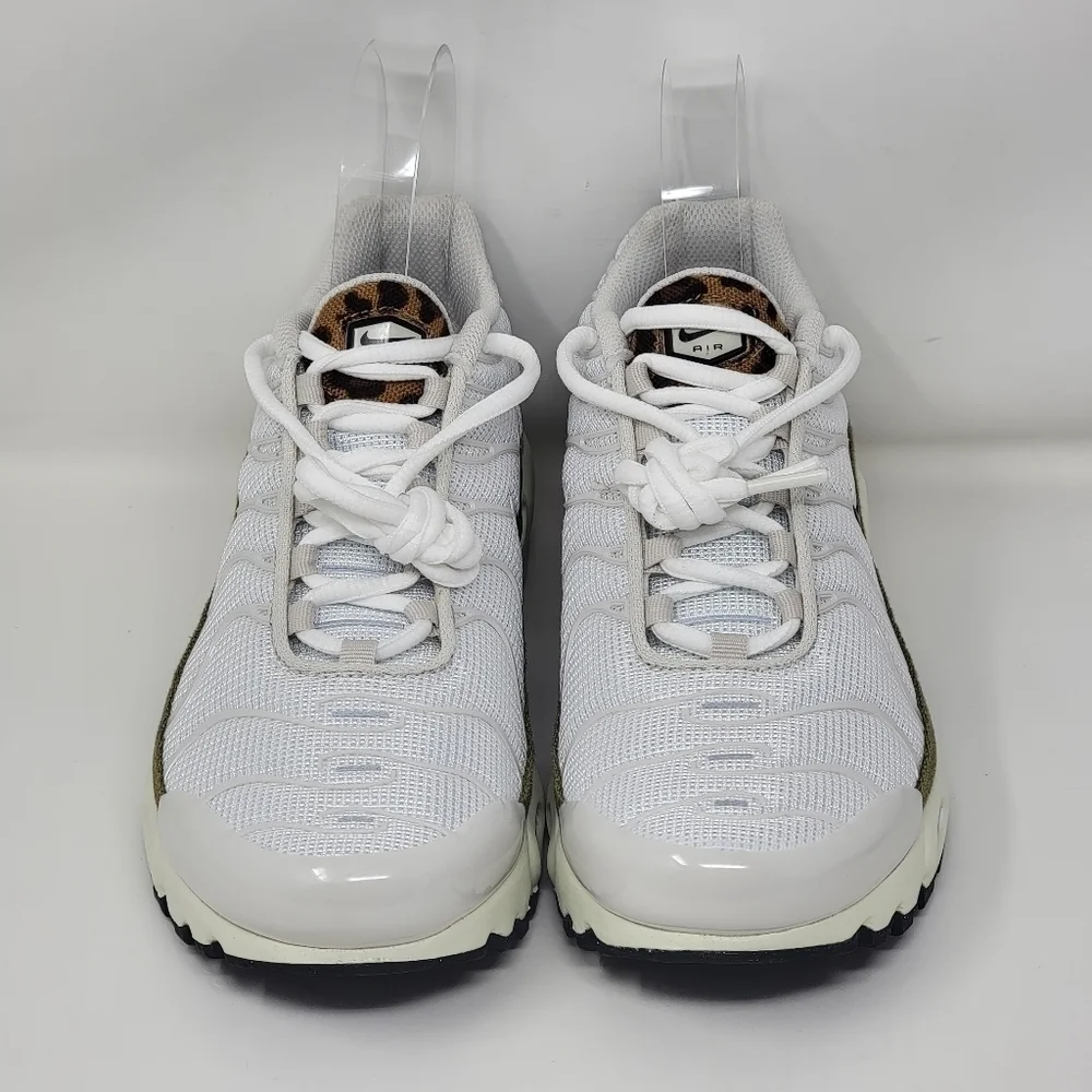 Nike Air Max Plus GS Leopard White Olive DX9283-100 Youth Sz 5Y=Wmn Sz 6.5 New